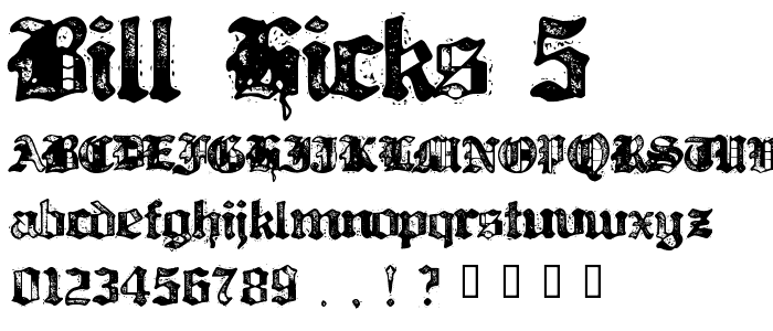 Bill Hicks 5 font